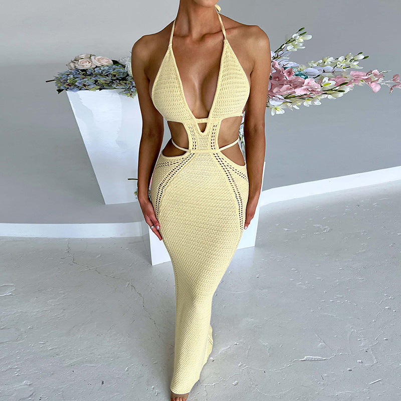 Robe pull sans manches en cami