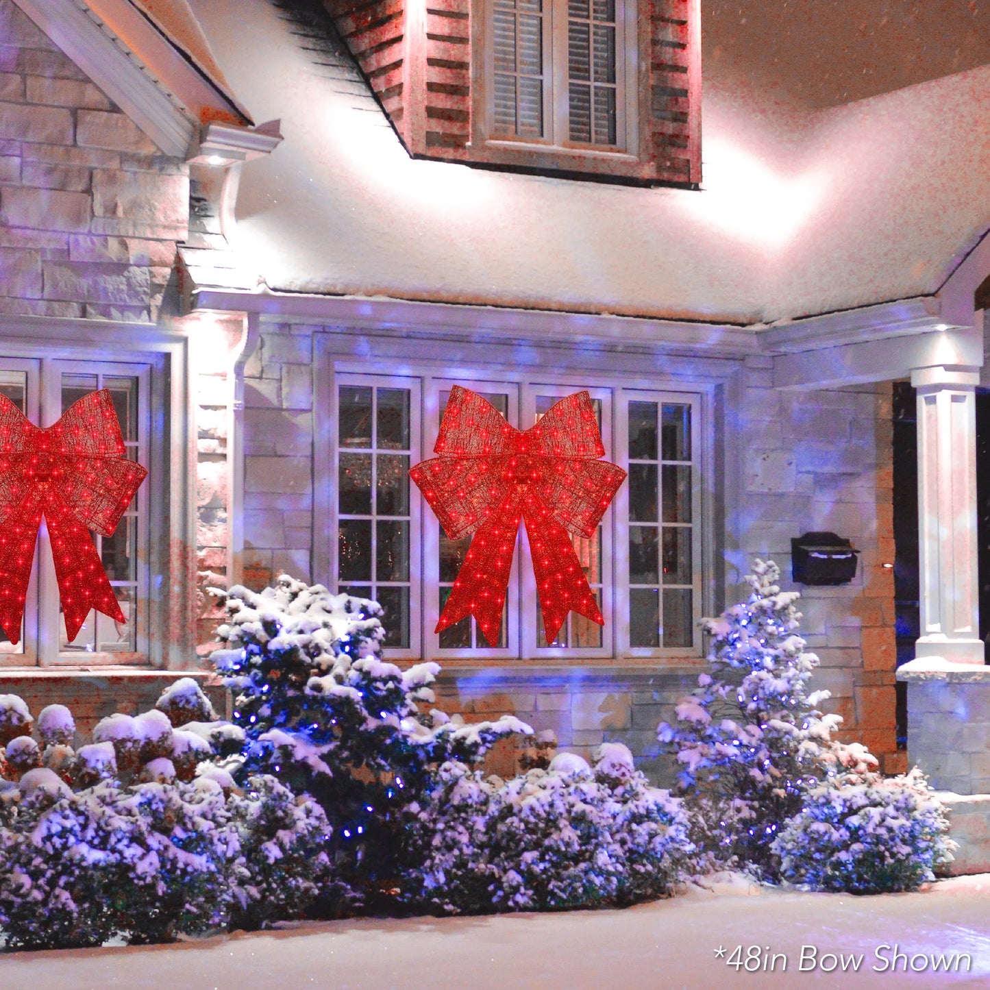 Holiday Glow Light-Up Christmas Bows