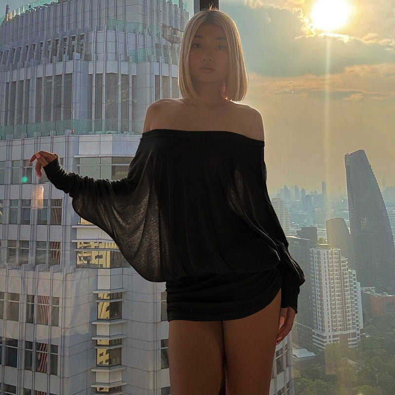 Sunset Glow Off-Shoulder Dress