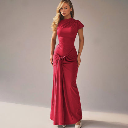Veloura™ Hourglass Pleated Evening Dress