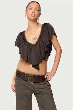 Wild Bloom Ruffle Top