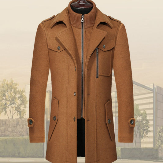 Ironcrest™ Double-Collar Wool Coat