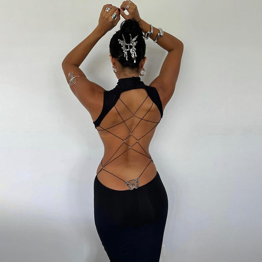 Noiréa™ Lace-Back Evening Dress