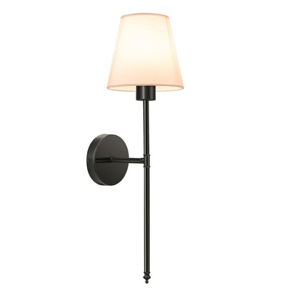 Nationale stoffen LED-wandlamp met koperen kap