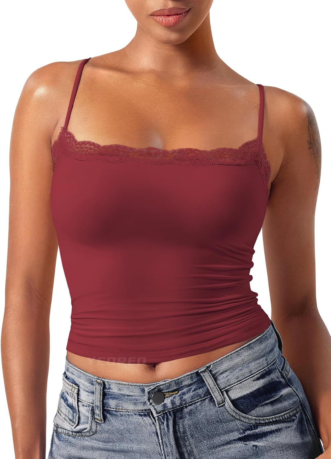 LunaLace™ Square-Neck Cami Top