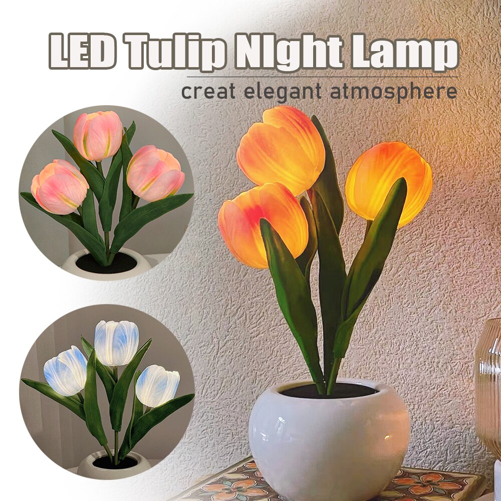 LumiBloom™ LED Tulip Night Light Vase