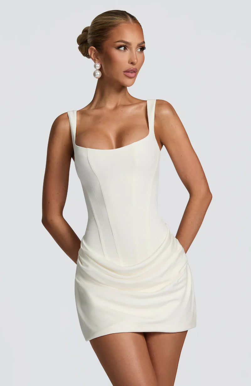 NoirGrace™ Draped Mini Dress