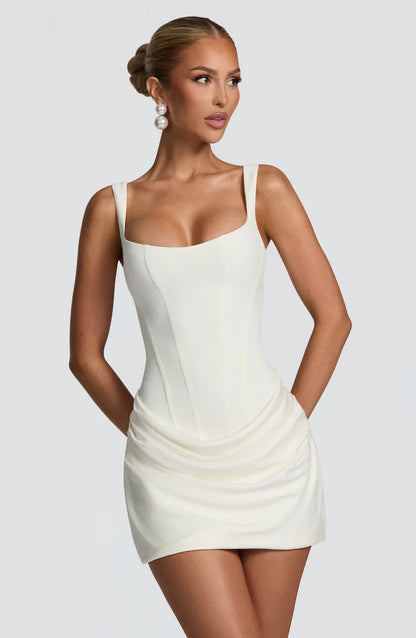 NoirGrace™ Draped Mini Dress