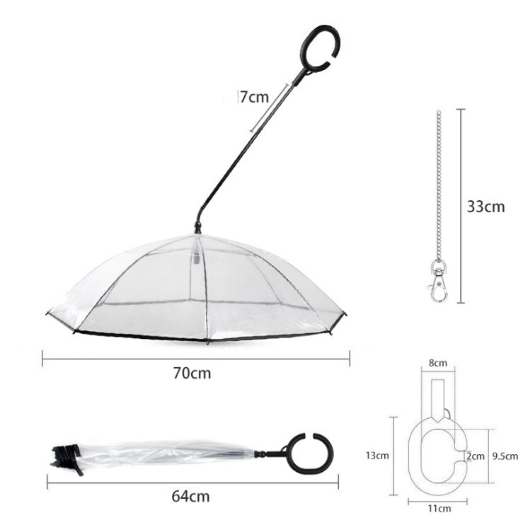 PawShield™ Adjustable Transparent Pet Umbrella