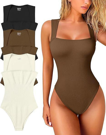 CurveSculpt Ribbed Sleeveless Body Jumpsuit
