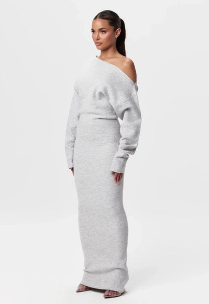 Luxe Allure Off-Shoulder Maxi Dress