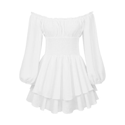 Blush Charm Off-Shoulder Dress
