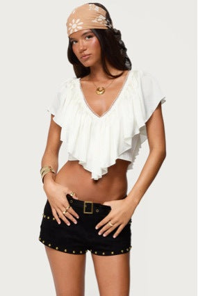 Wild Bloom Ruffle Top