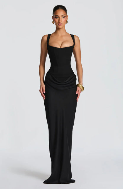 ÉLANCÉ™ SCULPTED BACKLESS MAXI DRESS