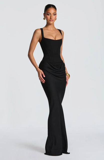 ÉLANCÉ™ SCULPTED BACKLESS MAXI DRESS