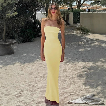 Soleia Strapless Backless Maxi Dress
