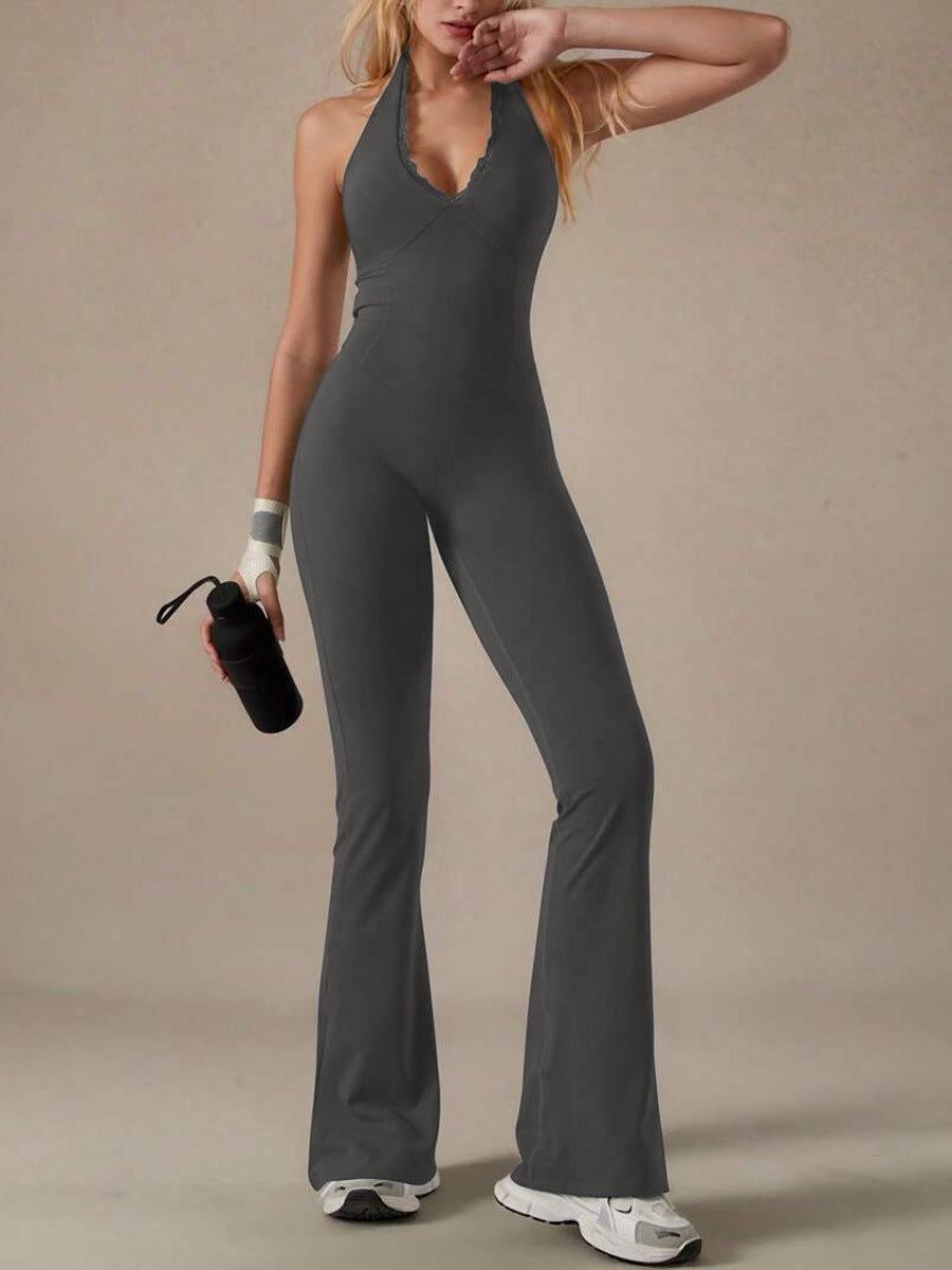 Sculpt & Flow Halter Jumpsuit