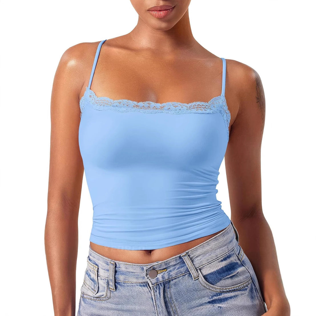 LunaLace™ Square-Neck Cami Top