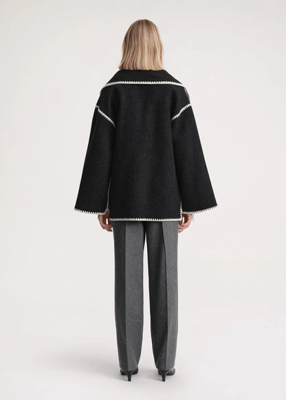 CozyCharm™ Woolen Scarf Coat