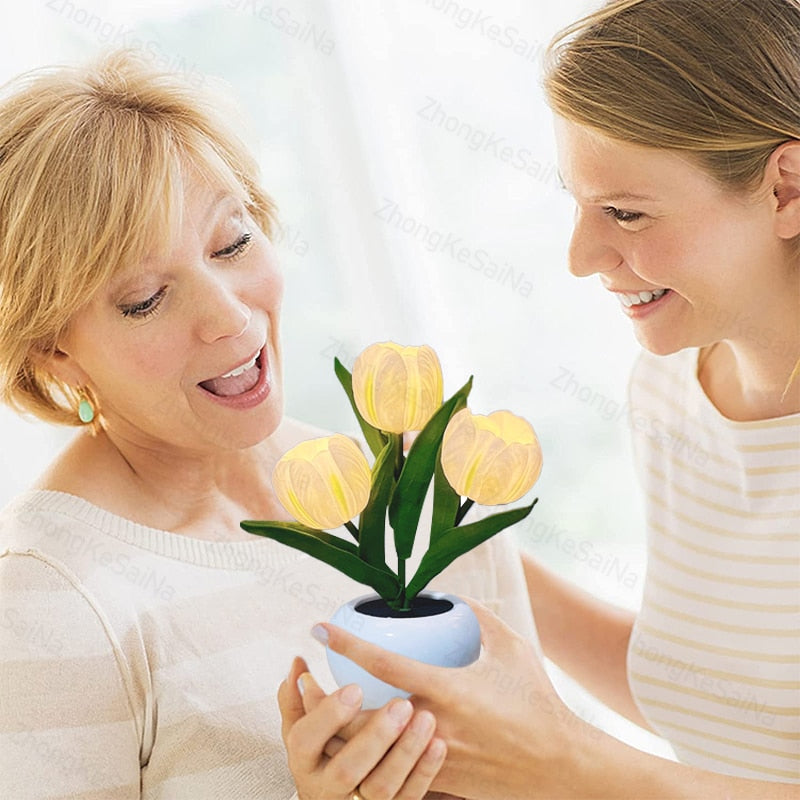 LumiBloom™ LED Tulip Night Light Vase