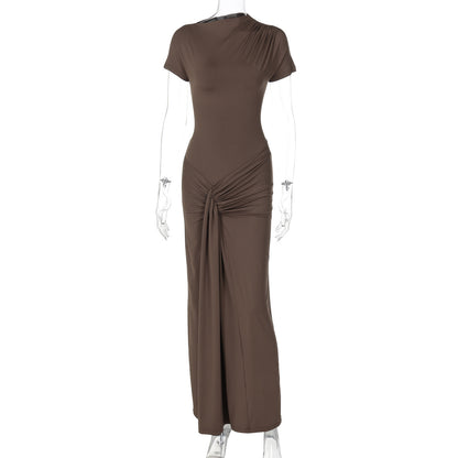 Veloura™ Hourglass Pleated Evening Dress