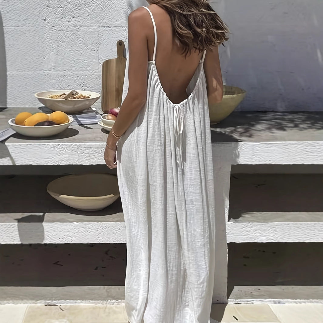 Soléa Backless Flow Maxi Dress