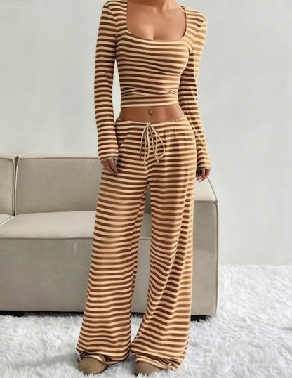 Harper Striped Knit Set