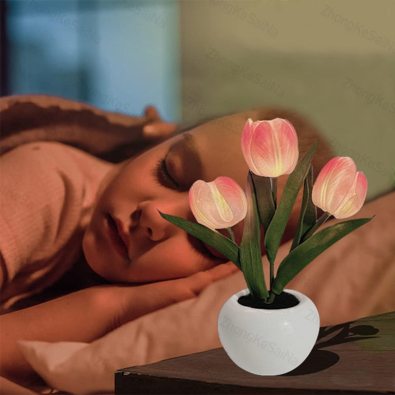 LumiBloom™ LED Tulip Night Light Vase