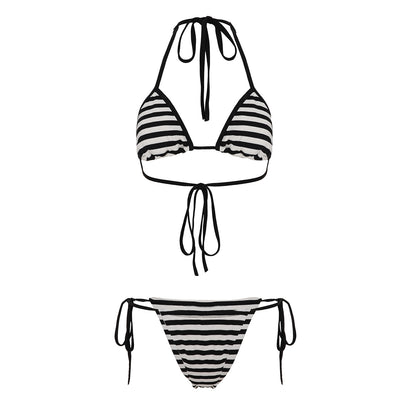Dolce Dot™ Lace-Up Ruffle Bikini Set
