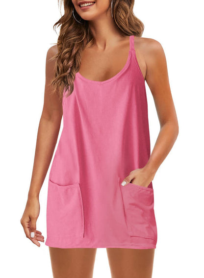 Sleeveless Sports Pocket Dress