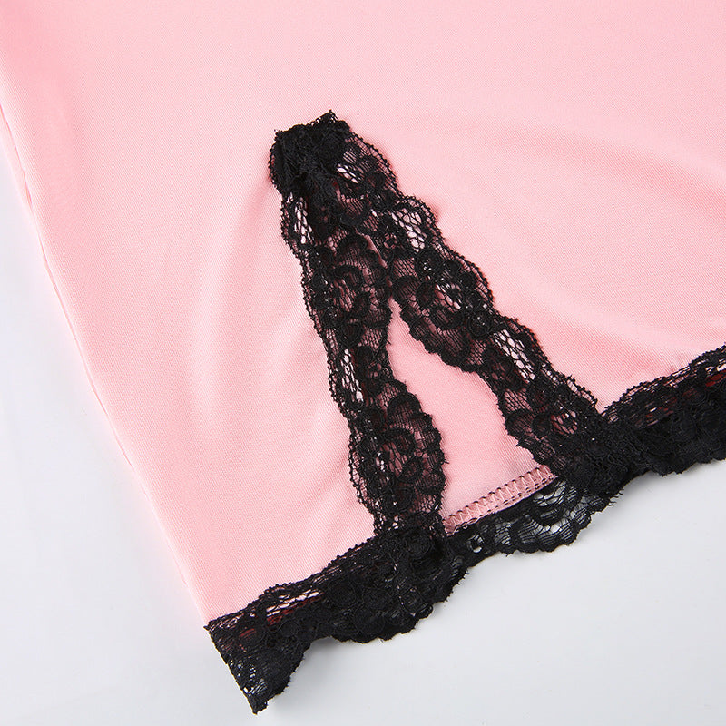 Blush Temptation Lace Slip Dress