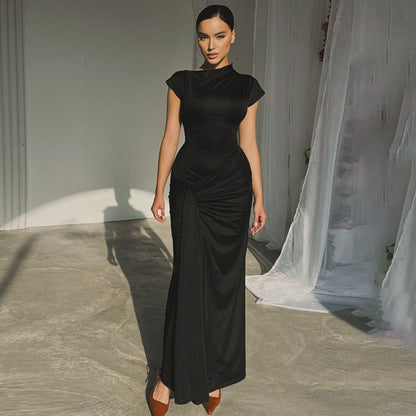 Veloura™ Hourglass Pleated Evening Dress