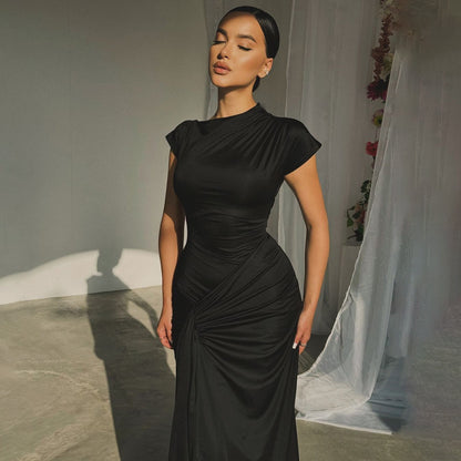 Veloura™ Hourglass Pleated Evening Dress