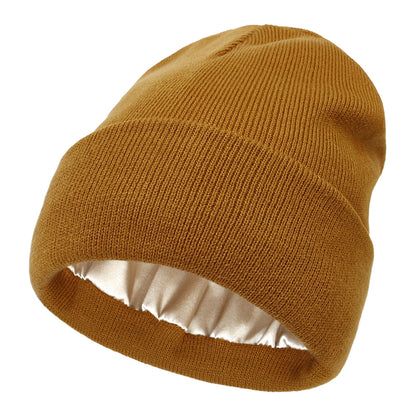 SilkyWarm™ Bonnet en laine doublé satin anti-frisottis