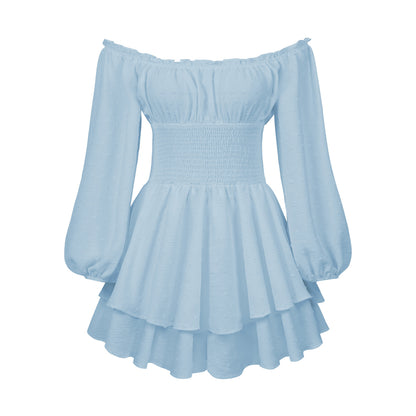 Blush Charm Off-Shoulder Dress
