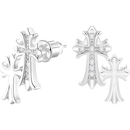 Divina Cross Stud Earrings