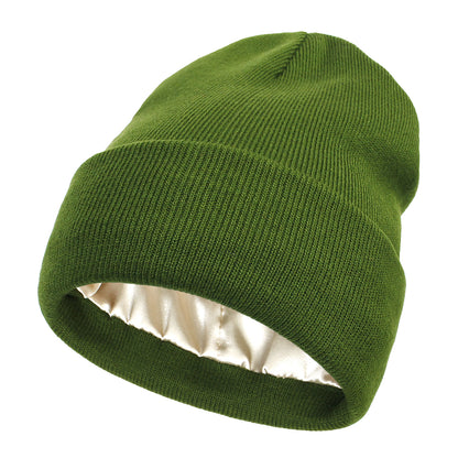 SilkyWarm™ Bonnet en laine doublé satin anti-frisottis