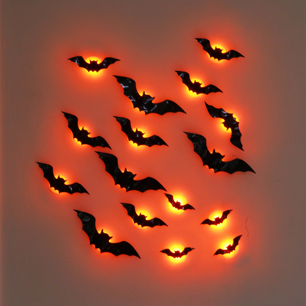 16pc LED 3D Bat Halloween Decoration