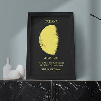 Custom Moon Phase Canvas – The Night Your Bond Began