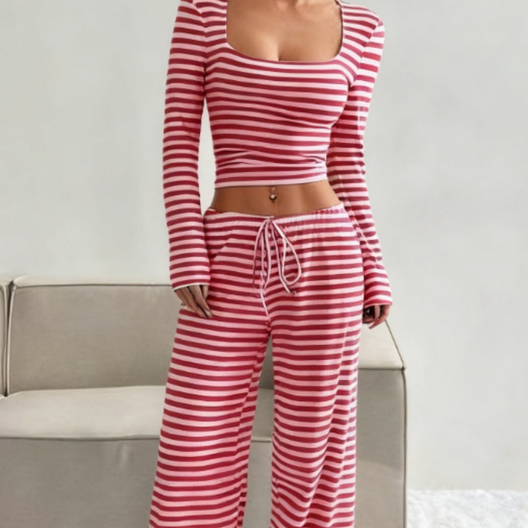 Harper Striped Knit Set