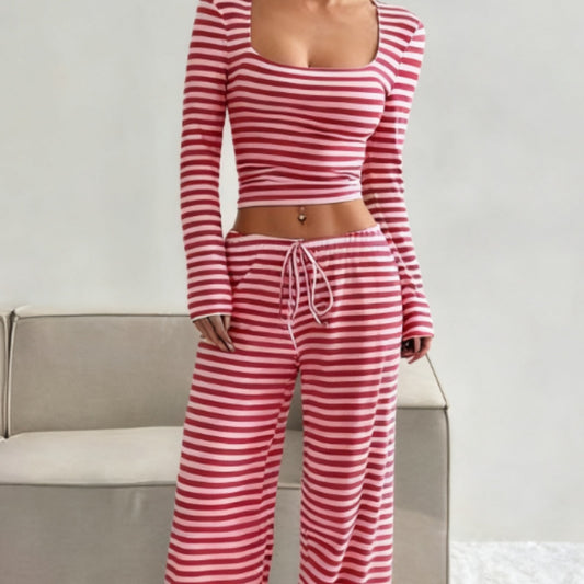 Harper Striped Knit Set