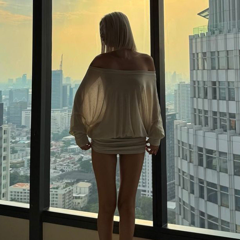 Sunset Glow Off-Shoulder Dress