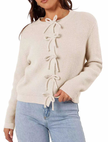 Sweet Bow Knit Cardigan