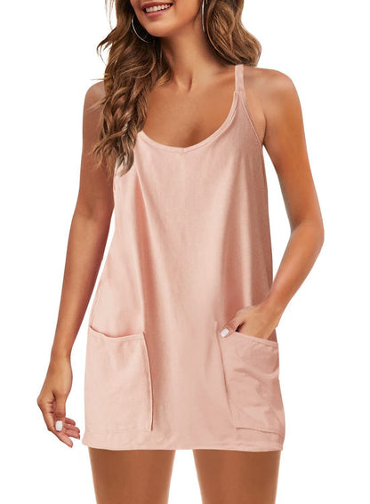 Sleeveless Sports Pocket Dress