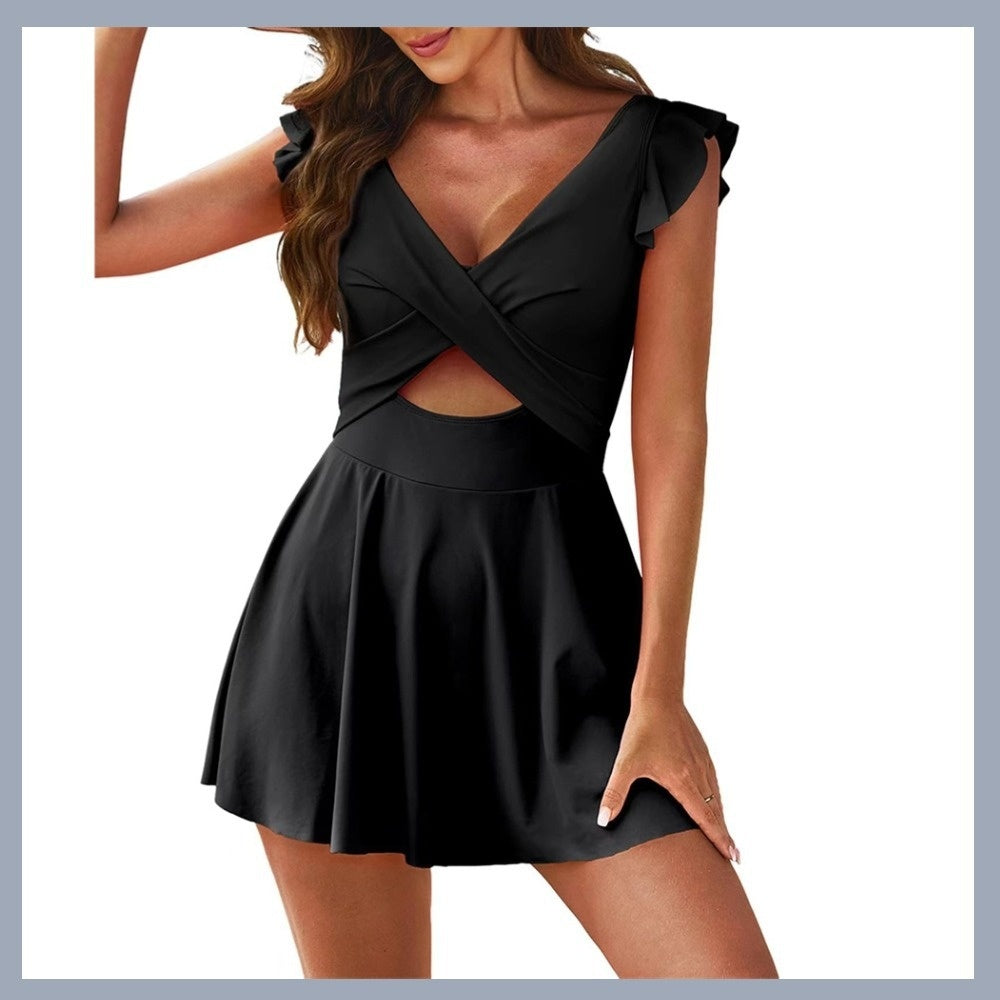 Sweet Radiance Cutout One Piece Swimsuit Dress