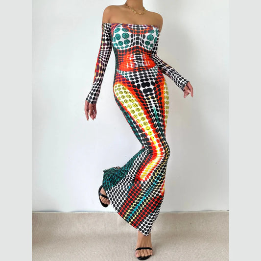 Celeste Contour™ Off-Shoulder Maxi Dress