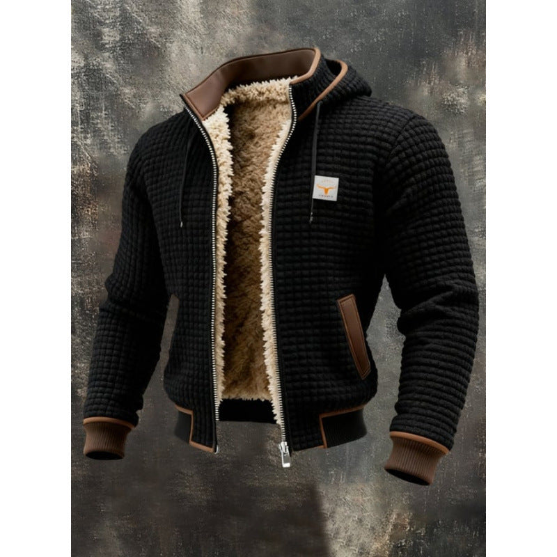 Ironcrest Veste à capuche d'hiver doublée en polaire