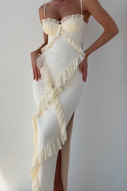 Isadora™ Ruffle Corset Maxi Dress