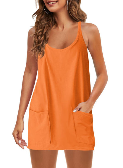 Sleeveless Sports Pocket Dress