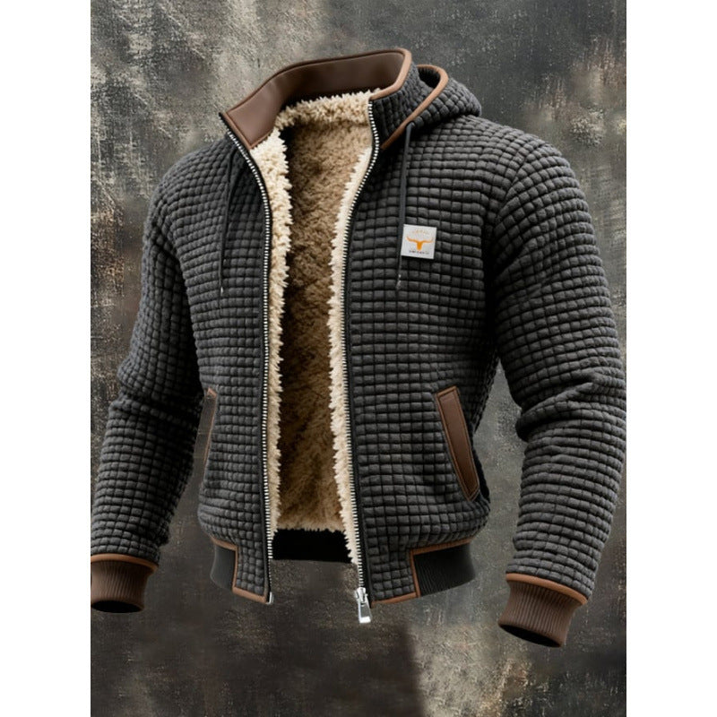 Ironcrest Veste à capuche d'hiver doublée en polaire